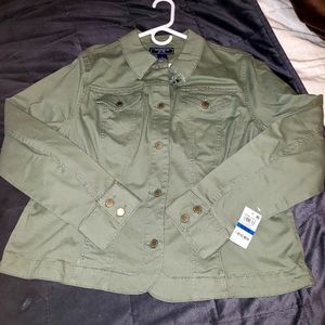 Sage green jean jacket
